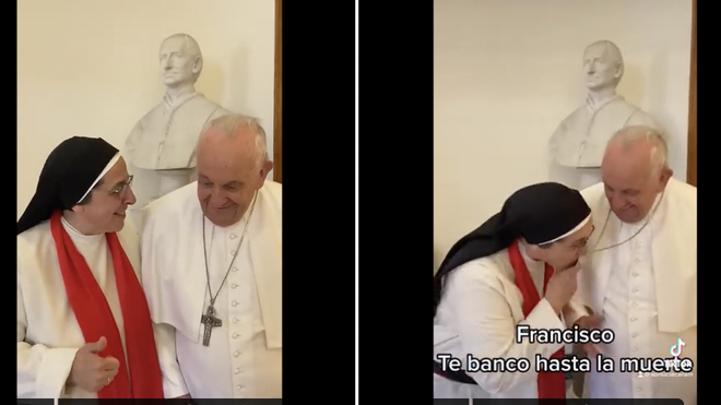 El TikTok del papa Francisco y sor Lucía Caram se hace viral