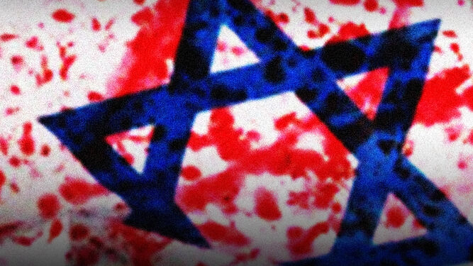 Bandera de Israel manchada