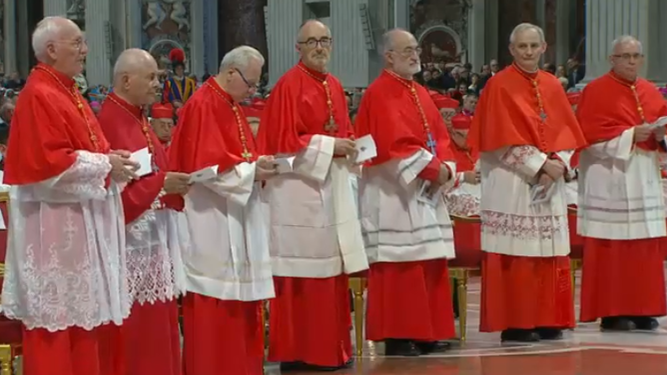 Algunos de los nuevos cardenales