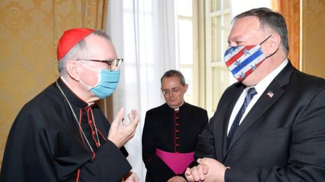 Parolin y Pompeo