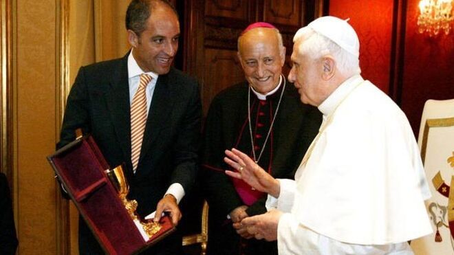 Camps, García Gasco y el Papa, en Valencia.