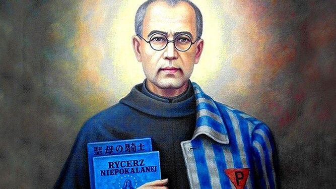 Maximiliano Kolbe, representado en Auschwitz