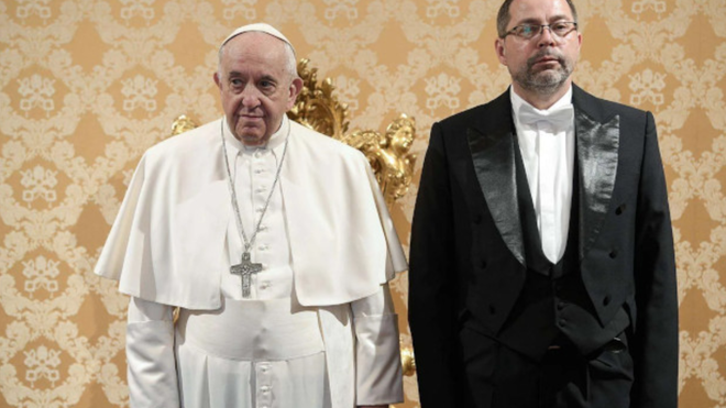 Papa y embajador de Ucrania ante la Santa Sede