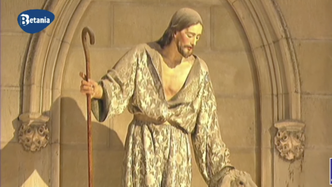 La imagen de Cristo Buen Pastor, titular de la catedral donostiarra