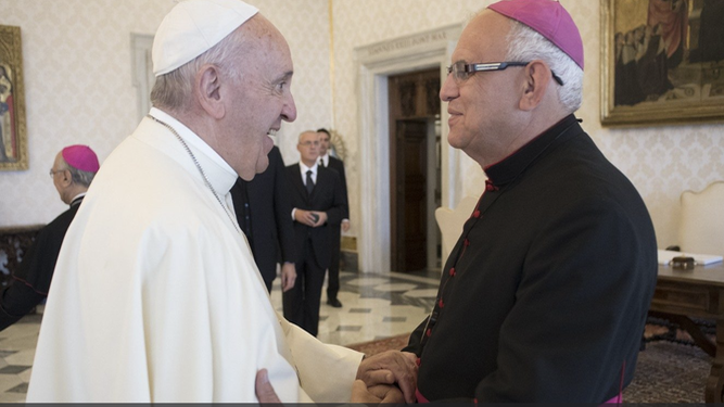 El papa Francisco con el cardenal Ramazzini