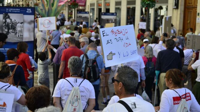 Manifestacion por un trabajo digno