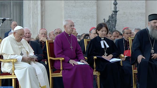 El Papa, con Welby y otros líderes cristianos