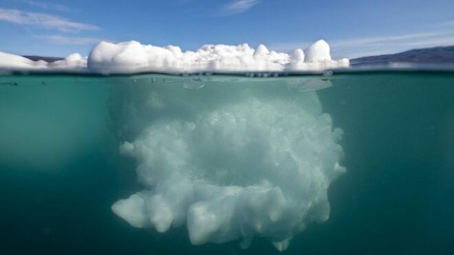 Un iceberg derritiéndose. Agosto 2023