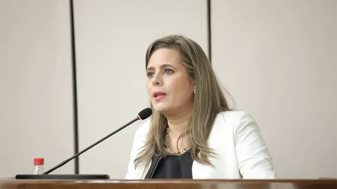 La senadora opositora Kattya González