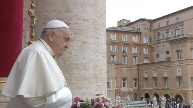 El Papa, en el balcón de las bendiciones