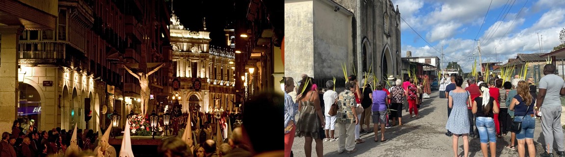 semana santa en Palencia y en Cuba