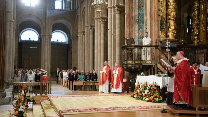 Francisco Prieto, en la misa de Santiago