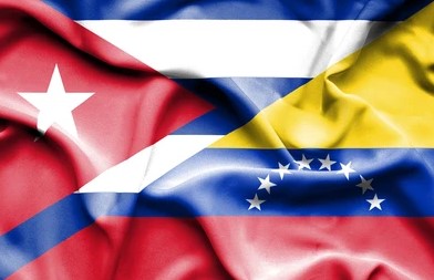 banderas de Cuba y Venezuela