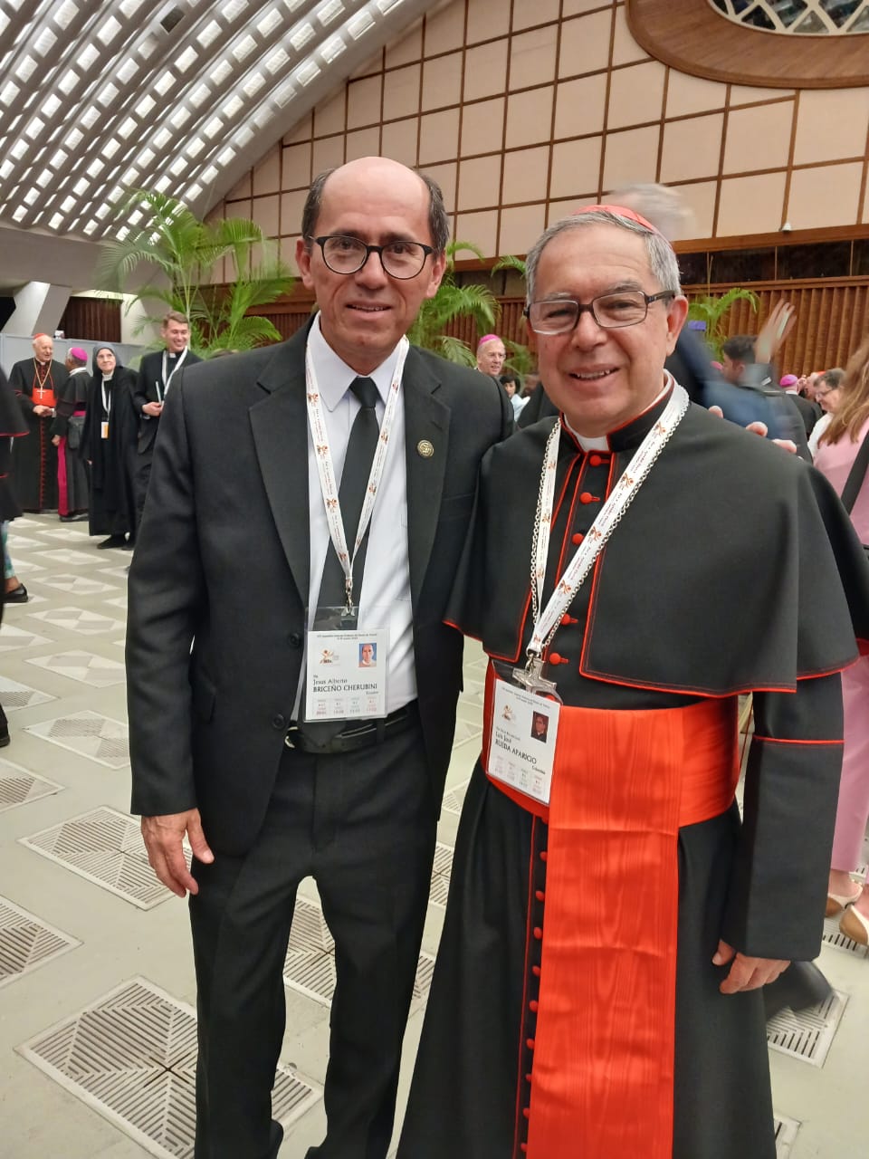 Jesus Briceño con el cardenal Rueda Aparicio