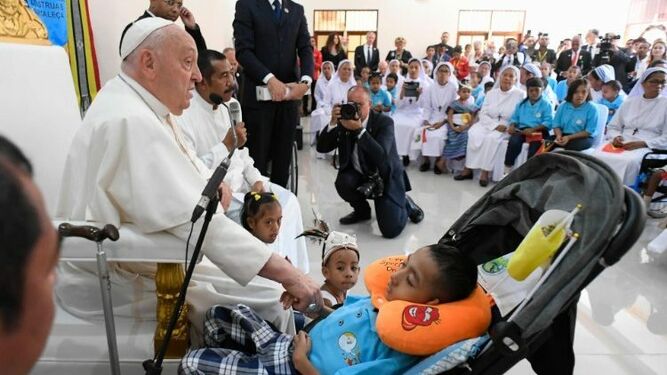 Francisco con el pequeño Silvano