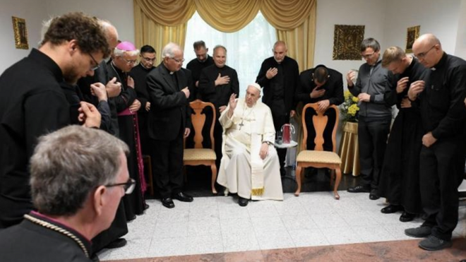 Francisco con los jesuitas de la Región Rusa