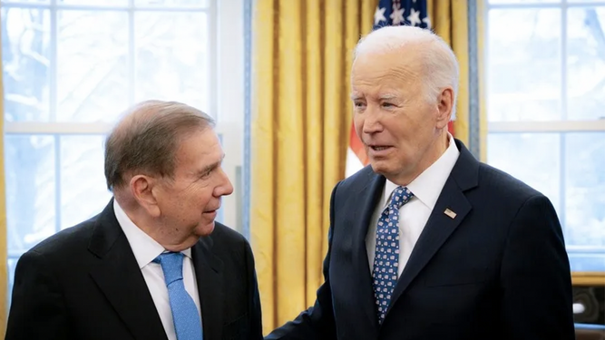 Edmundo González y Joe Biden