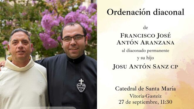 "Posiblemente" el primer caso en España de la ordenación diaconal de un padre y un hijo en la misma ceremonia