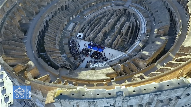 Encuentro de León XIV con otros líderes religiosos en el Coliseo